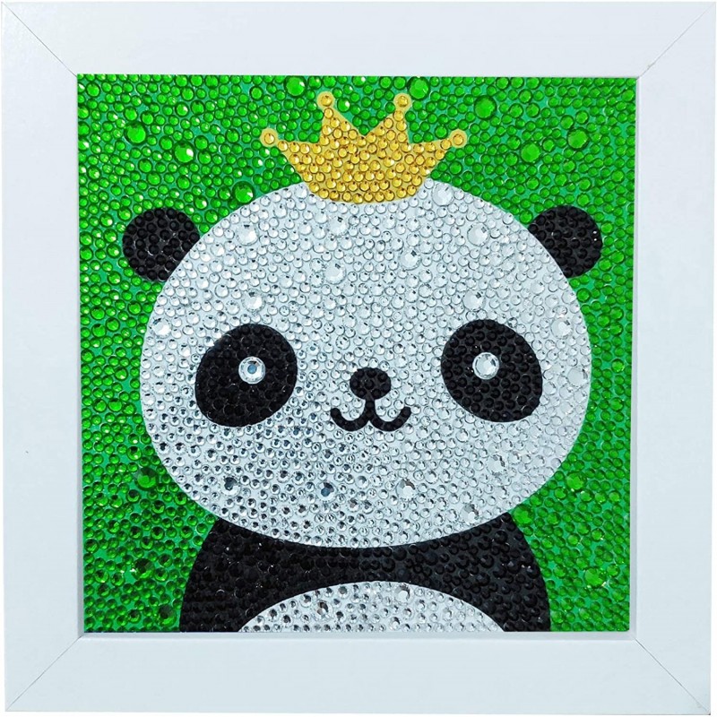 Diamond Painting by Number Kits for Kids with Wooden Frame (Panda 15x15cm) $18.30 Craft Kits