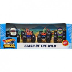 Monster Trucks Clash of The Wild Diecast Car 4-Pack $46.85 Kids' Play Cars & Race Cars