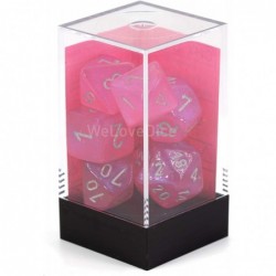 Polyhedral 7-Die Set - Borealis Pink/Silver with Luminary 27584 (CHX27584) $19.65 Game Accessories