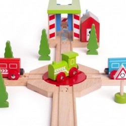 4 Way Turntable - Other Major Wooden Rail Brands are Compatible $39.02 Toy Vehicle Playsets