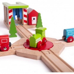 4 Way Turntable - Other Major Wooden Rail Brands are Compatible $39.02 Toy Vehicle Playsets