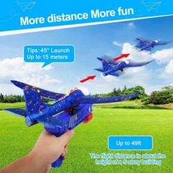 Airplane Toy Glider Foam Air Plane Toy for Kids 3 Pack LED Toy Styrofoam Airplane for Toddlers Outdoor Flying Toys Birthday f...