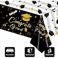 Graduation Party Decorations 2023 Black & Glod 42 PCS Large congrats Graduation themed Pthotography Background 2Pack Waterpro...