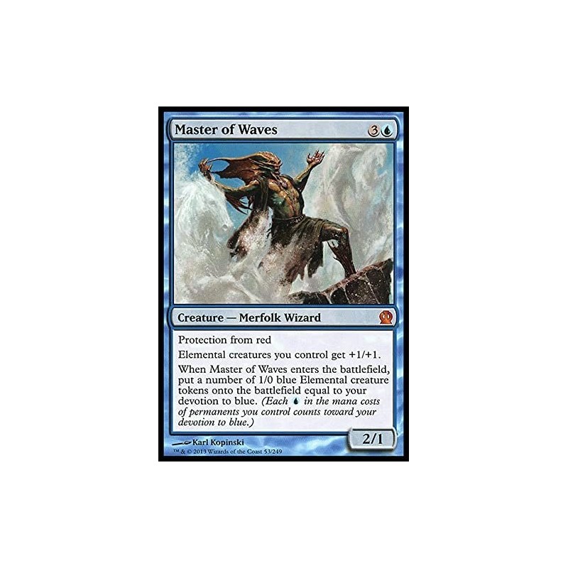 MTG Magic The Gathering Master of Waves 53 Theros THS Blue THS53 0 $12.91 Magic Kits & Accessories