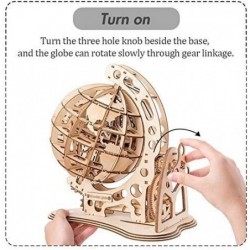 3D Wooden Globe Puzzle Self Assembling Mechanical Drive DIY Brain Teaser Puzzles $39.15 3-D Puzzles