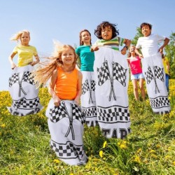 12 Pieces Potato Sack Race Bags Race Car Party Favors Outdoor Lawn Games Potato Sack Race Jumping Bags Race Car Themed Party ...