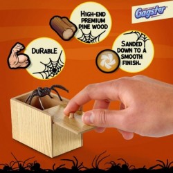 Upgraded Spider Prank Box - Fake Spider & Wooden Box Gag Gift for Kids - Joke Gift Box Packaging Adds to The Suspense - Uniqu...