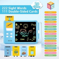 Talking Flash Cards Writing Board - Learning Toys for Kids Toddlers 2 3 4 5 6 Year Olds Boys Girls 222 Sight Words LCD Drawin...