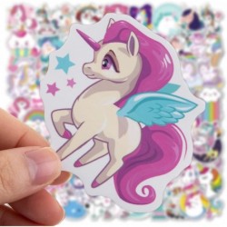 100 PCS Cute Unicorn Stickers Pack - 100% Waterproof Vinyl Unicorn Stickers for Water Bottles Notebooks Laptops Phone Pad Ska...