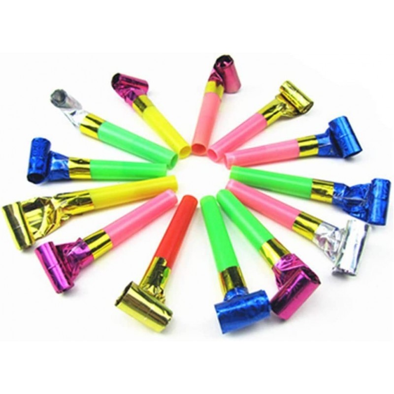 20 Pcs Lot Noise Maker Little Blowout Plastic Whistle Children's Birthday Party Fittings Party Supplies Decorative Toys $17.3...