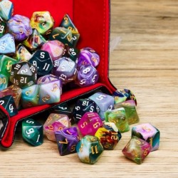 8 Sets Polyhedral Dice Set 56pcs DND Dice with 2 Large Leather Bag D&D Dice Set for Dungeons and Dragons RPG MTG Table Games ...