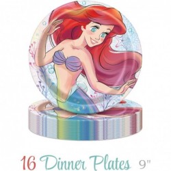 Little Mermaid Party Supplies | Ariel Party Decorations | Includes Mermaid Plates Napkins Under the Sea Tablecloth Banner Han...