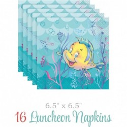 Little Mermaid Party Supplies | Ariel Party Decorations | Includes Mermaid Plates Napkins Under the Sea Tablecloth Banner Han...