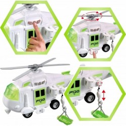 JOYIN 3 in 1 Friction Powered City Waste Management Vehicle Car Truck Toy Set Including Helicopter Garbage Truck and Waste Co...