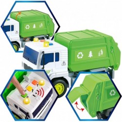 JOYIN 3 in 1 Friction Powered City Waste Management Vehicle Car Truck Toy Set Including Helicopter Garbage Truck and Waste Co...