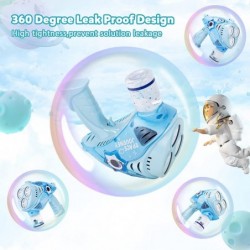 Bubble Gun for Kids - Space Bubble Machine with Lights Automatic Bubble Maker 360 Degree Leak Proof Design Bubble Blaster Toy...