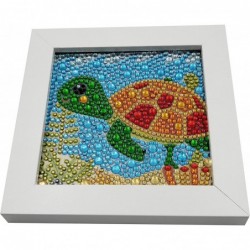 Easy 3D Diamond Painting Kit Turtle for Kids Beginners Art Crafts Kits for Girls with Frame 6x6inches $26.27 Kids' Drawing & ...