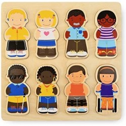 WE All Belong Diversity Wooden Puzzle | 2-Sided Interchangeable Puzzle | Kid-Powered Learning | STEM Educational Toy Learning...