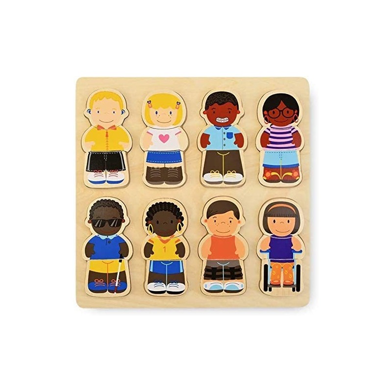 WE All Belong Diversity Wooden Puzzle | 2-Sided Interchangeable Puzzle | Kid-Powered Learning | STEM Educational Toy Learning...