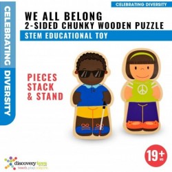 WE All Belong Diversity Wooden Puzzle | 2-Sided Interchangeable Puzzle | Kid-Powered Learning | STEM Educational Toy Learning...