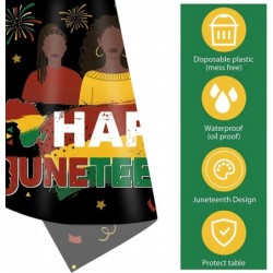 Juneteenth Tablecloth 3 Pack Large Size Plastic 54"x108" Happy Juneteenth Table Cloth Decorations for June 19th Independence ...