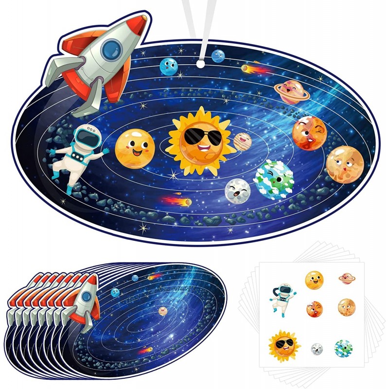 16 Sheets Outer Space Stickers for Kids Planet Solar System Stickers Outer Space Craft Kit Kids Educational and Learning Acti...