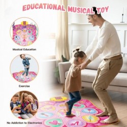 Dance Mat Birthday Gifts for 3 4 5 6 7 8 Year Old Girls Boys Kids Dance Pad Musical Toys with LED Light 9 Game Modes 8 Challe...