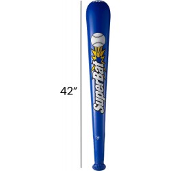 Inflatable Baseball Bats in Bulk - (Pack of 12) - Giant 42 Inch Baseball Party Favors for Kids Sports Theme Toy Party Supplie...