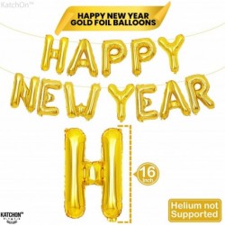 Gold Happy New Year Balloons - Gold 2023 Balloons Numbers 16 Inch | Foil Happy New Years Letter Balloons | Happy New Year Dec...