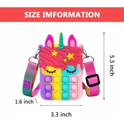 Small Pop Purse Unicorn Pop Purse for Girl and Women Pop Bag with Unicorn Pop Toy Shoulder Bag Fidget Toys Pop Fidget Backpac...