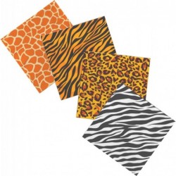 Jungle Safari Animal Print Party Disposable Napkins Paper Napkins for Birthday Party Baby Shower and Jungle Safari Themed Par...