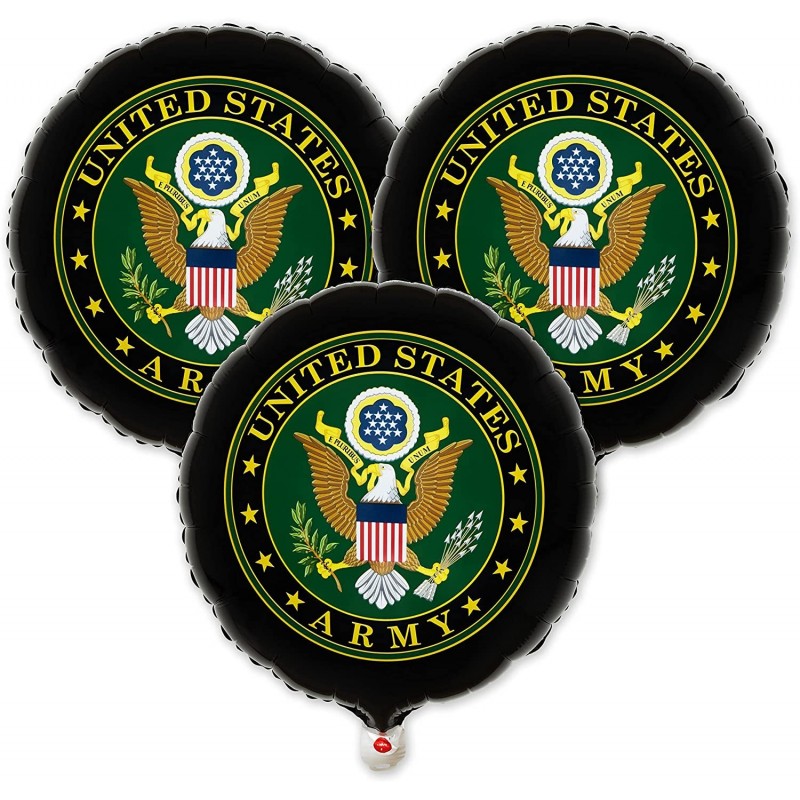 U.S. Army Party Balloons (3pcs.)! 18" Round Foil Mylar Balloons. U.S. Army Licensed. American Heroes Military Camo Collection...