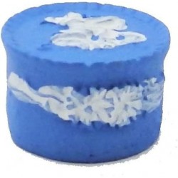 Jane Dollhouse Wedgwood Blue Trinket Box Miniature Ornament Accessory $17.93 Dollhouse Accessories