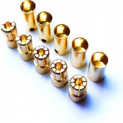 6.5mm Gold Bullet Connector for RC Battery ESC Motor Plug (Pack of 5 Pairs) $17.44 Remote & App Controlled Vehicles