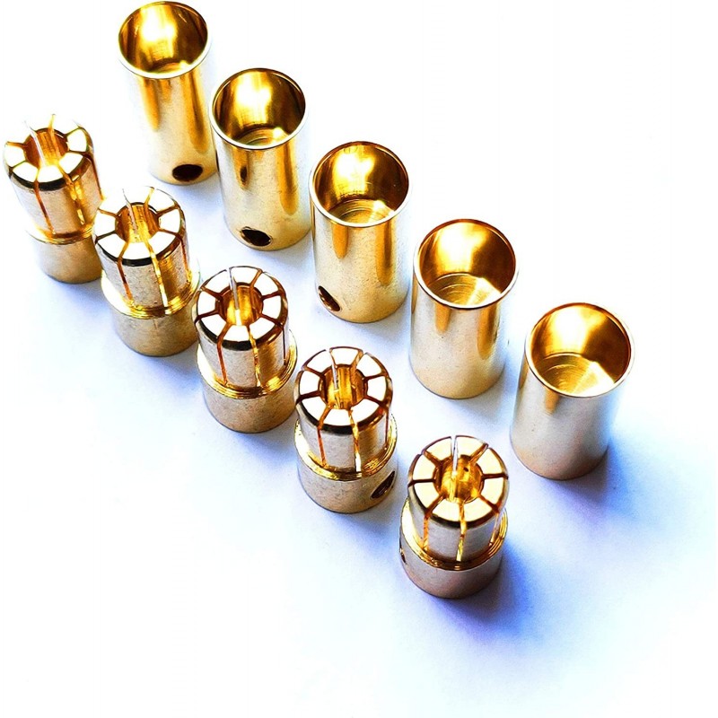 6.5mm Gold Bullet Connector for RC Battery ESC Motor Plug (Pack of 5 Pairs) $17.44 Remote & App Controlled Vehicles