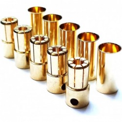 6.5mm Gold Bullet Connector for RC Battery ESC Motor Plug (Pack of 5 Pairs) $17.44 Remote & App Controlled Vehicles