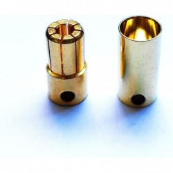 6.5mm Gold Bullet Connector for RC Battery ESC Motor Plug (Pack of 5 Pairs) $17.44 Remote & App Controlled Vehicles