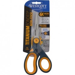 8" Straight Titanium Bonded Non-Stick Scissors with Adjustable Glide Feature Grey/Yellow (14849) $16.98 Kids' Drawing & Writi...