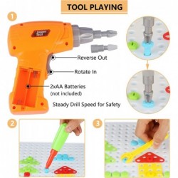 Electric Drill Puzzle Toys STEM Toys for Kids 261 Pcs Building Toys Sets with with Screwdriver Tool and Button Art Toys for 3...