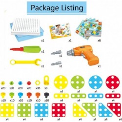 Electric Drill Puzzle Toys STEM Toys for Kids 261 Pcs Building Toys Sets with with Screwdriver Tool and Button Art Toys for 3...