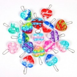 20 Pack Heart Simple Mini Push Pop Bubble Fidget Sensory Stress Relief Toy Keychains for Kids and Adults (Heart) $28.21 Fidge...