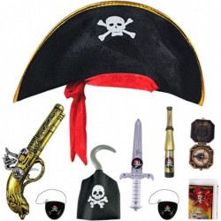 9 Pieces Pirate Accessories Halloween Kids Pirate Theme Pretend Party Toys Set Kids' Party Cosplay Pirate Dress Up Supplies w...