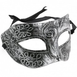 Halloween Masquerade Masks Halloween Face Mask Halloween Venetian Masks Halloween Costumes Props(Silver) $13.42 Kids' Dress-U...