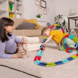 Car and Flexible Track Playset Create A Engineering Road Gifts for 3 4 5 6 7 8 9 10 11 Year Old. Race Tracks Toys for Kids Bo...