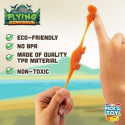 36 Pcs Mini Rubber Slingshot Flying Dinosaur Toys for Kids - Dino Shooter Game Finger Flicker Flying Dinosaur Animal Slingsho...