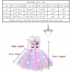 Lighted Unicorn Costumes for Girls Halloween Birthday Party Decorations Outfit Gifts LED Princess Tutu Dress $46.59 Kids' Cos...