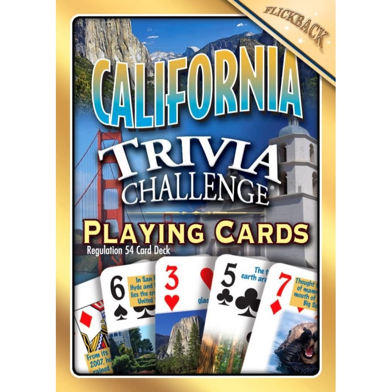 California Trivia Challenge Playing Cards (52-Card Poker Deck) $22.03 Card Games