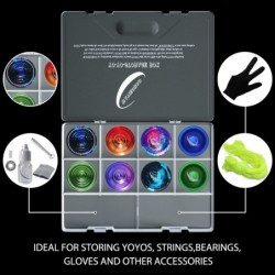 Yo-Yo Ball Storage Boxes Storage Bag for Yoyo Ball Accessories 8 Yo-Yo Storage Compartments and 2 Accessory Storage Box $42.2...