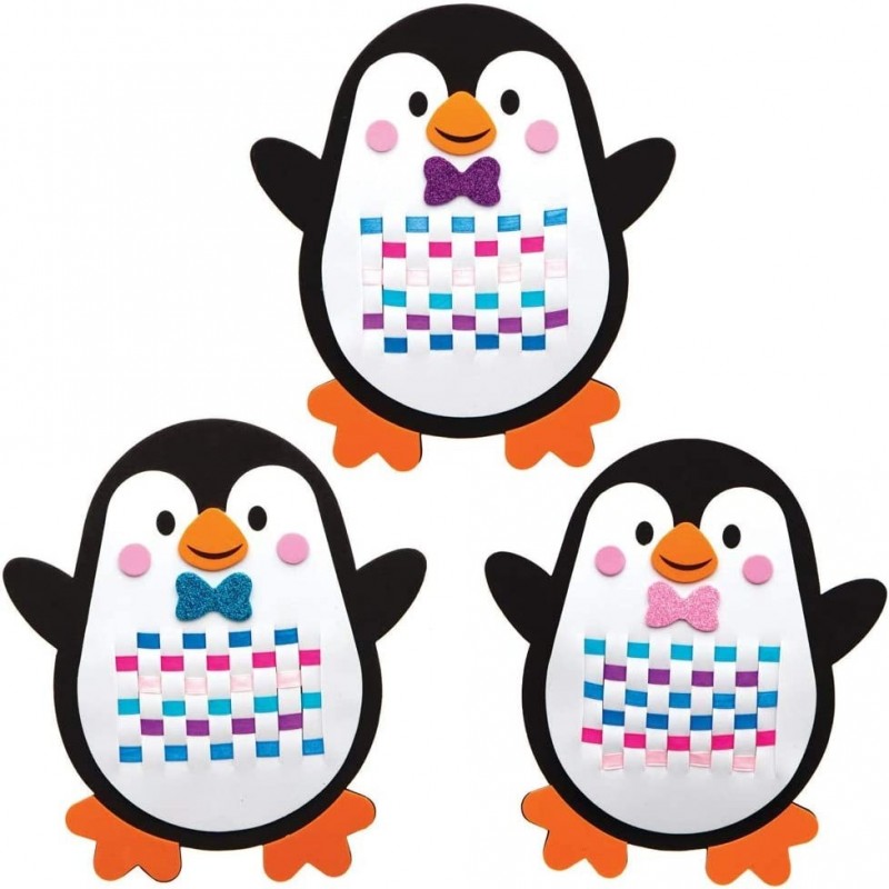 AT239 Penguin Weaving Kits - Pack of 6 Christmas Arts and Crafts for Kids Assorted $17.33 Kids' Drawing & Writing Boards