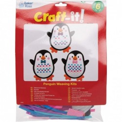 AT239 Penguin Weaving Kits - Pack of 6 Christmas Arts and Crafts for Kids Assorted $17.33 Kids' Drawing & Writing Boards